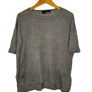 360 Sweater Linen Tunic Top Small Brown/Gray